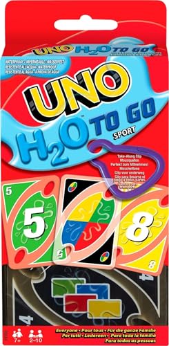 Mattel Games UNO H2O to Go Cartes résistantes à l’Eau 2-10 J