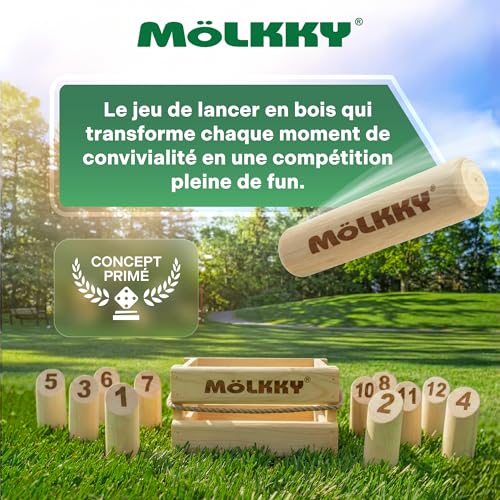 Mölkky Original - Lancer des Jeux Exterieur Adulte pour Jard