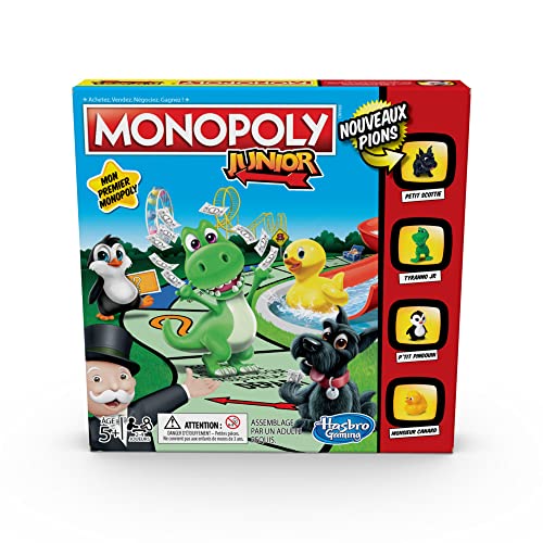 Monopoly Junior, Jeu de Societe pour Enfants, Jeu de Plateau