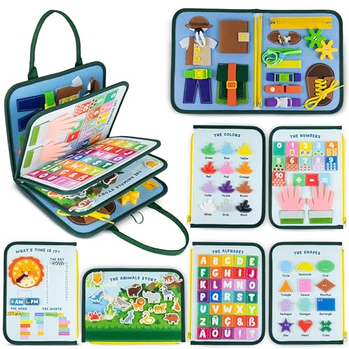 BONNYCO Busy Board Montessori de Feutre. Jouet Montessori Ed