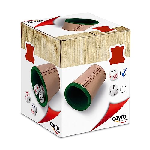 Cayro - Jeu De Dés De Poker - Tasse + 5 Dés De Poker - Tasse