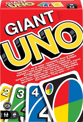 Mattel games UNO Géant, Jeu de société et Familial avec 108 