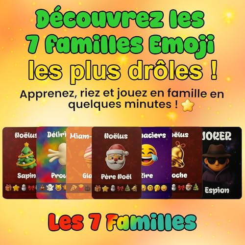 MOJIBOX Jeu de Cartes 7 Familles Enfant Dès 5 Ans