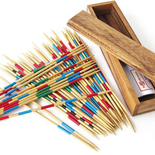 Jeu de MIKADO dans un coffret en bois massif pour 2 à 6 joue