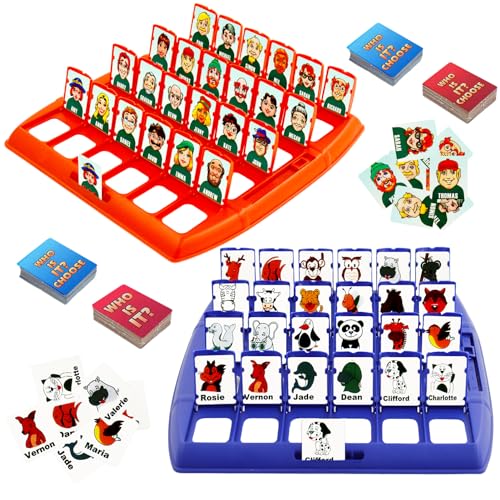 Qui est-ce,Jeu de Société Classique,Famille Drôle Jeux de Devinettes,pour Famille Parents Enfants Jeux,Enfants Cadeau (Version Anglaise)