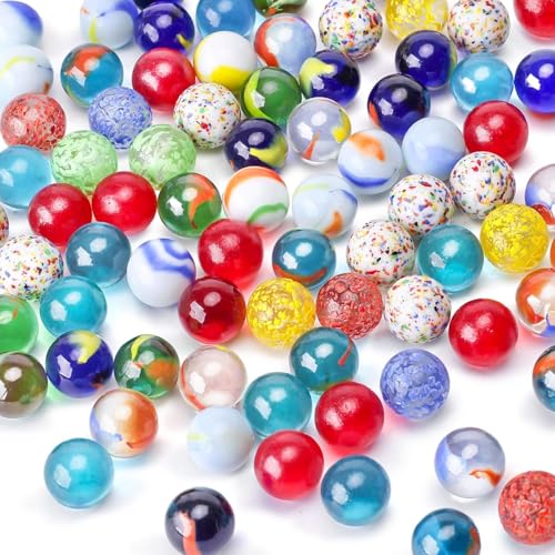 Hakacc Lot de 80 petites billes en verre pour enfants - Mult