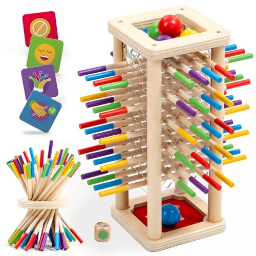 Nene Toys BALLFALL – Jeu Montessori en Bois pour Enfants 3-9