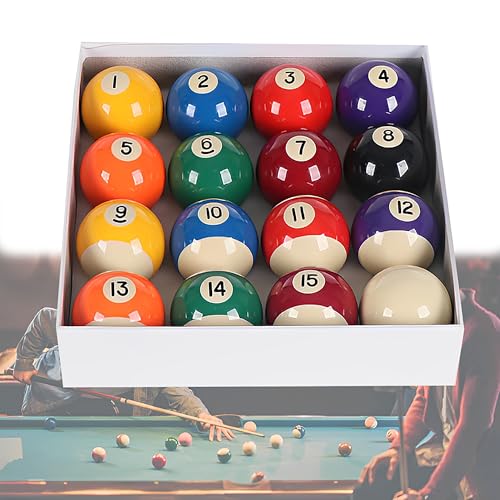 CHSG Set De 16 Boules De Billard Américain En Résine, 57.2mm