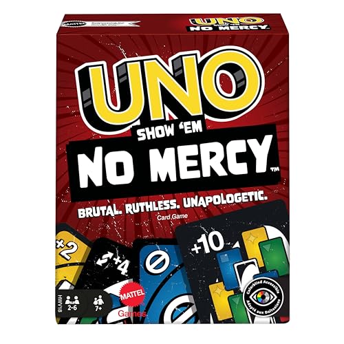 Uno No Mercy Jeu De Cartes Familial avec 56 Cartes Supplémen