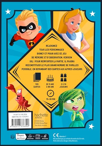 DISNEY - Coffret - Jeu de cartes des 20 familles Disney