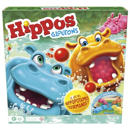 Hasbro Gaming Hippos Gloutons, Jeu De Plateau pour Enfants e