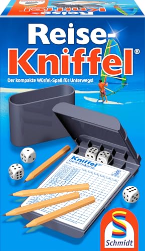 Schmidt Spiele 49091 Jeu de Voyage Yahtzee avec Bloc Supplém