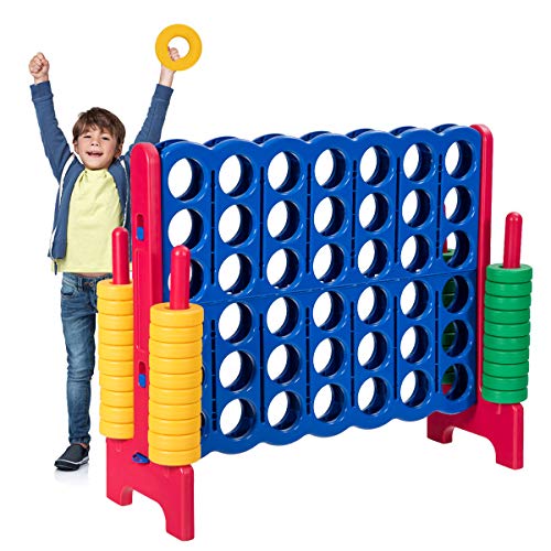 RELAX4LIFE Jeu de Puissance 4 Géant avec 42 Anneaux, Jeu Str