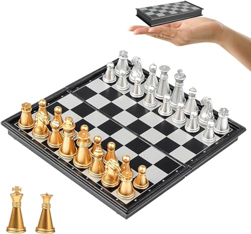 Jeu déchecs magnétique, échiquier pliable, petit jeu déchecs