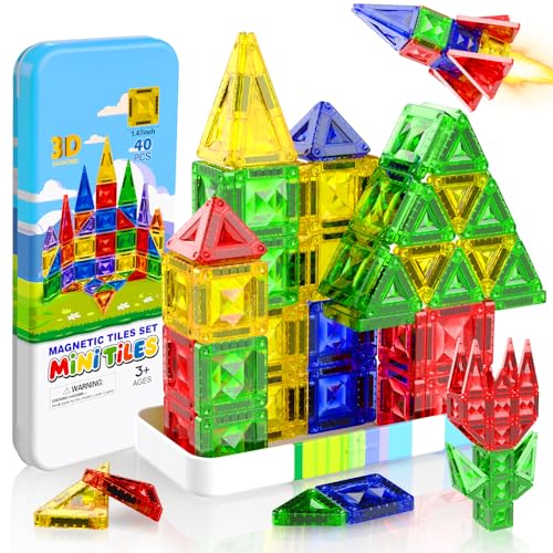 Magnetopia Mini Tuiles Magnétiques Enfant 40 Pièces Set de V
