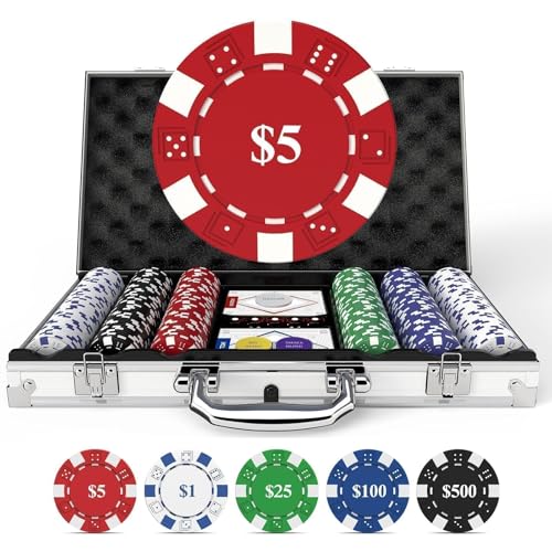 HEITOK Mallette de Poker Professionnelle 300 Jetons Numéroté
