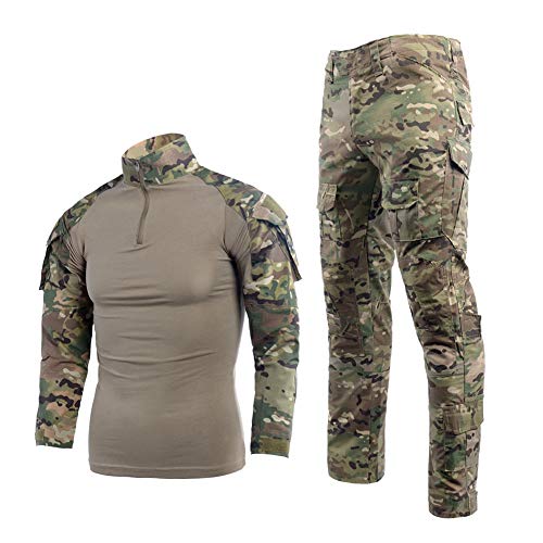 YUSHOW Tenue Airsoft Homme Chemise de Paintball Pantalon Mil
