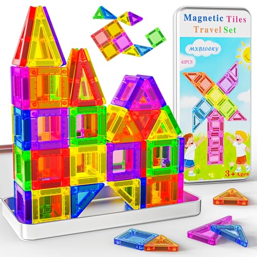 MXBLOCKY Jeu de Voyage Construction Magnétique Enfant 3 4 5 