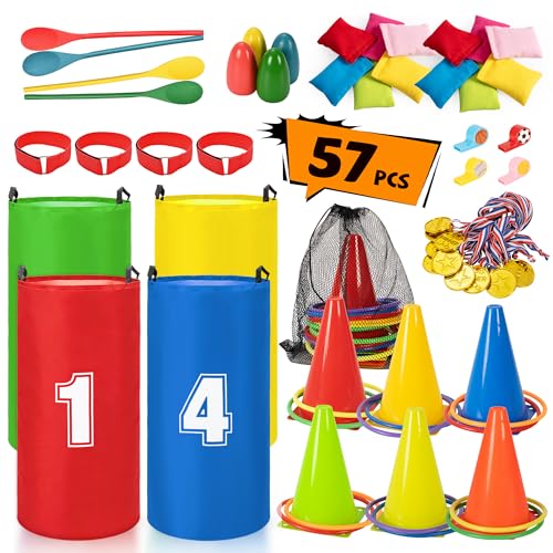 ROPODA Jeux Exterieur Enfant, 57PCS Ensemble de Jeux en Plei