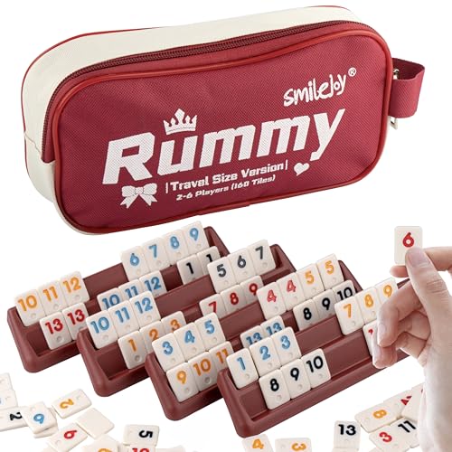 Smilejoy Mini Rummy Cube Édition Six Joueurs, Jeu de rami de