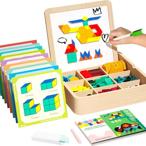 edutree Jeu de Tangram magnétique en Bois Montessori de 248