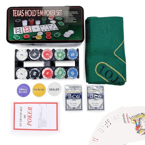 MAGIC SELECT Jeu de Poker. Poker Kit avec 200 Jetons, 2 Jeux