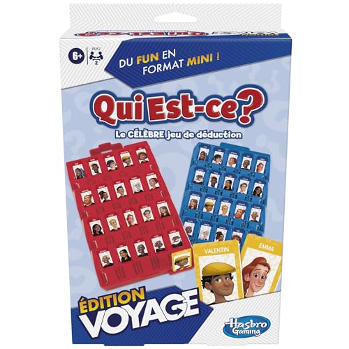 Hasbro Gaming Qui est-ce ? Édition Voyage, Jeu de Société Cl