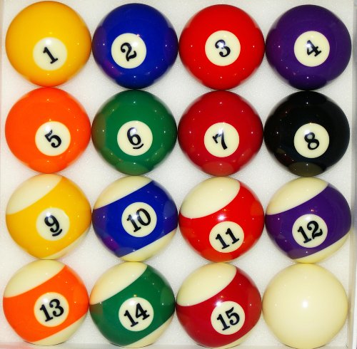 Boules de billard américain - Brillantes - 57,2 mm