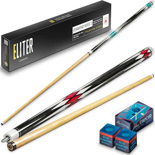ELITER SPORTS ® - Set de 2 Cannes de Billard Americain - Que
