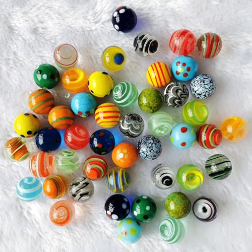 Tokaneit 20 Pièces Billes en Verre Colorées œil de Chat, Bil