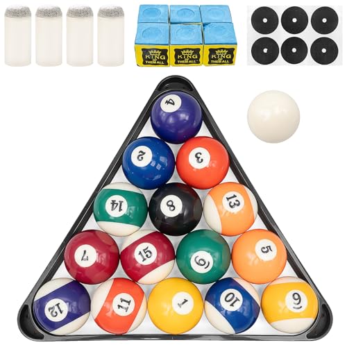 Kit Accessoires de Billard, Billes Américaines 57,2 mm et Tr