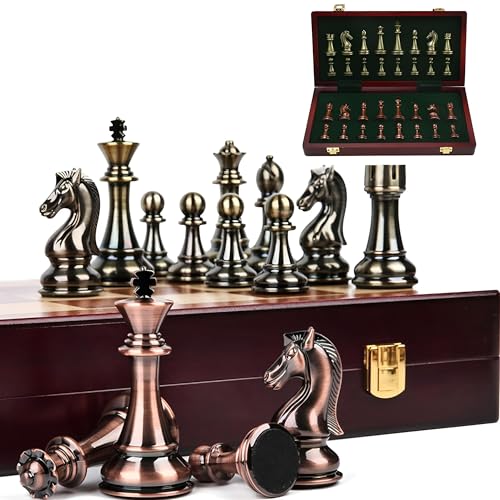 MZSX Jeu déchecs Pliable, Metal pur, prime de luxe, Jeux dec