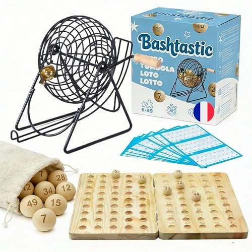 Bashtastic Bingo Jeux Loto - Bingo avec Boulier Loto Métalli