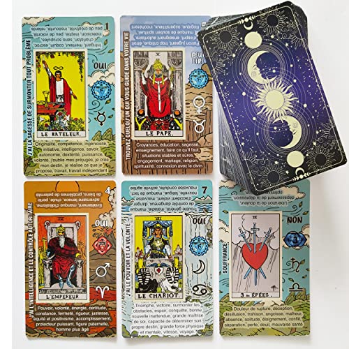 Tarot Debutant francai - Jeu Tarot Facile a Lire - Jeu cart