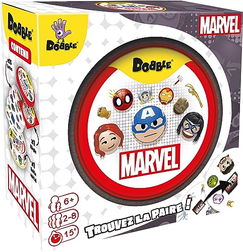 Asmodee - Dobble : Marvel Emoji Officiel - Jeu de Société