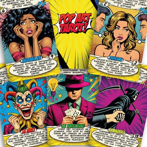 Tarot Pop Art - Tarot Debutant Français - Jeu de Tarot (78 C