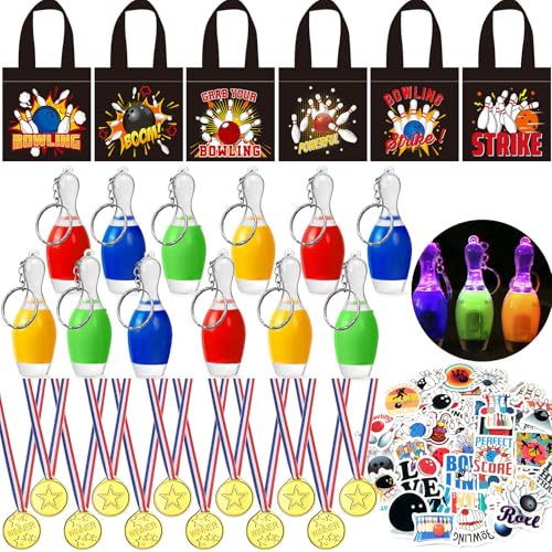 96PCS Bowling Sac Cadeau Anniversaire Enfant Medaille Sac Ca
