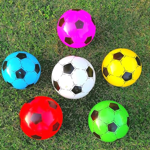Lot de 12 ballons de football en plastique - 20 cm