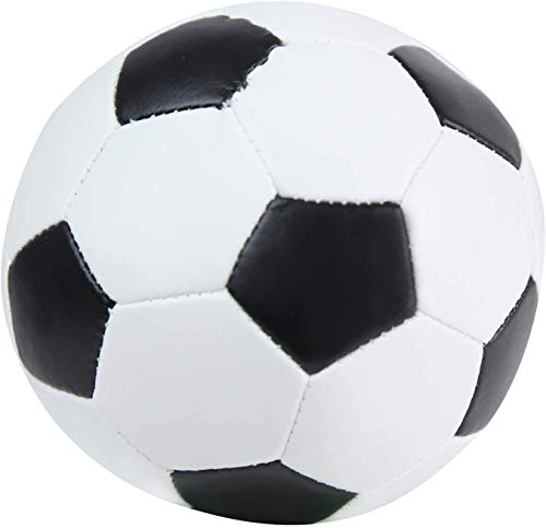 Lena- Soft Football Noir-Blanc, env. 13 cm, Souple pour Joue