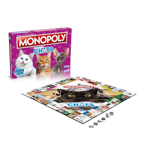 Winning Moves - Monopoly Chats - Jeu de société - Jeu de Pla