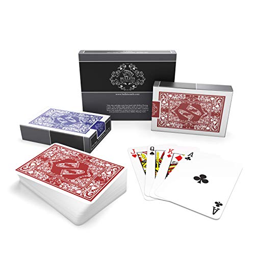 Cartes Poker Plastique - Jouer - Pack de 2 Jeux de 52 Cartes