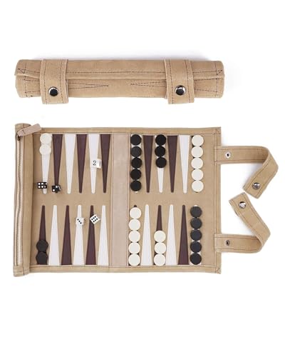 SONDERGUT- Backgammon - Backgammon en Cuir véritable - Backg
