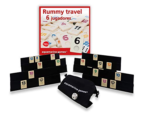 Aquamarine Games – Rummy Travel 6 Joueurs, Multicolore (DO00
