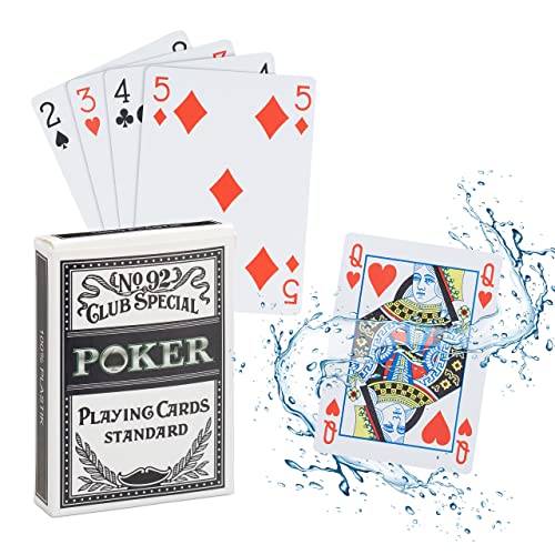Relaxdays Cartes de poker en plastique, jeu imperméable, ant