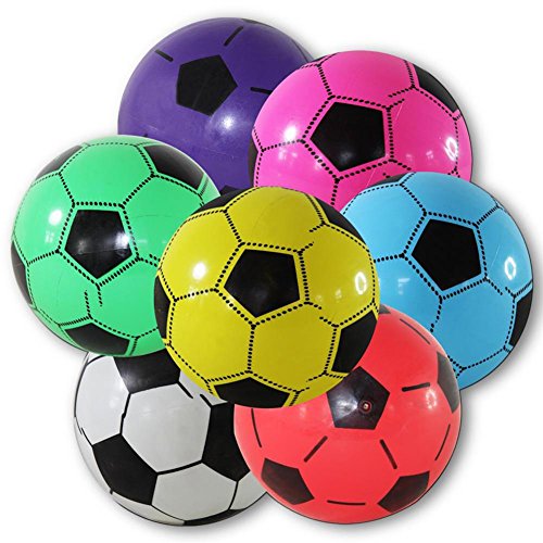 Lot de 12 ballons de football en plastique - 20 cm