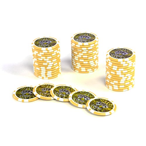 Lot de 50 jetons de poker laser à bords arrondis 12 g Cœur m