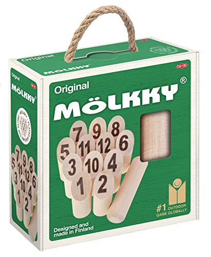 Tactic Mölkky dans une boîte en carton avec poignée - versio