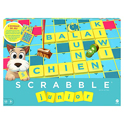 Mattel Scrabble Junior, Jeu de Société et de Lettres pour En