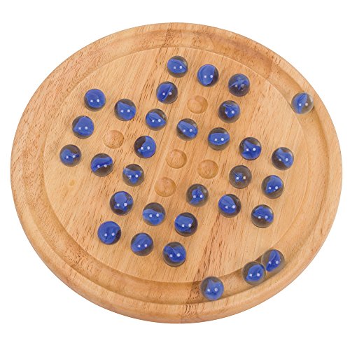 Bigjigs Toys Classic Wooden Solitaire Game with Marbles
