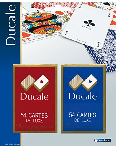 Grimaud- Ducale-Lot 2 Jeux de 54 Cartes à Jouer-Dos Odéon-Ra